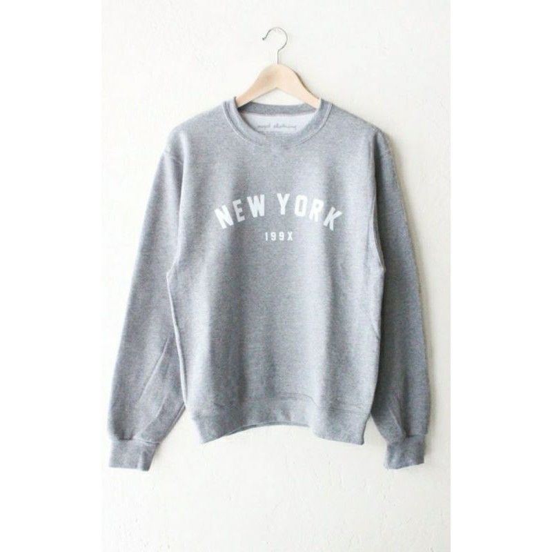 SWEATER_ID Basic sweater Crewneck Sweatshirt New York 199X Unisex