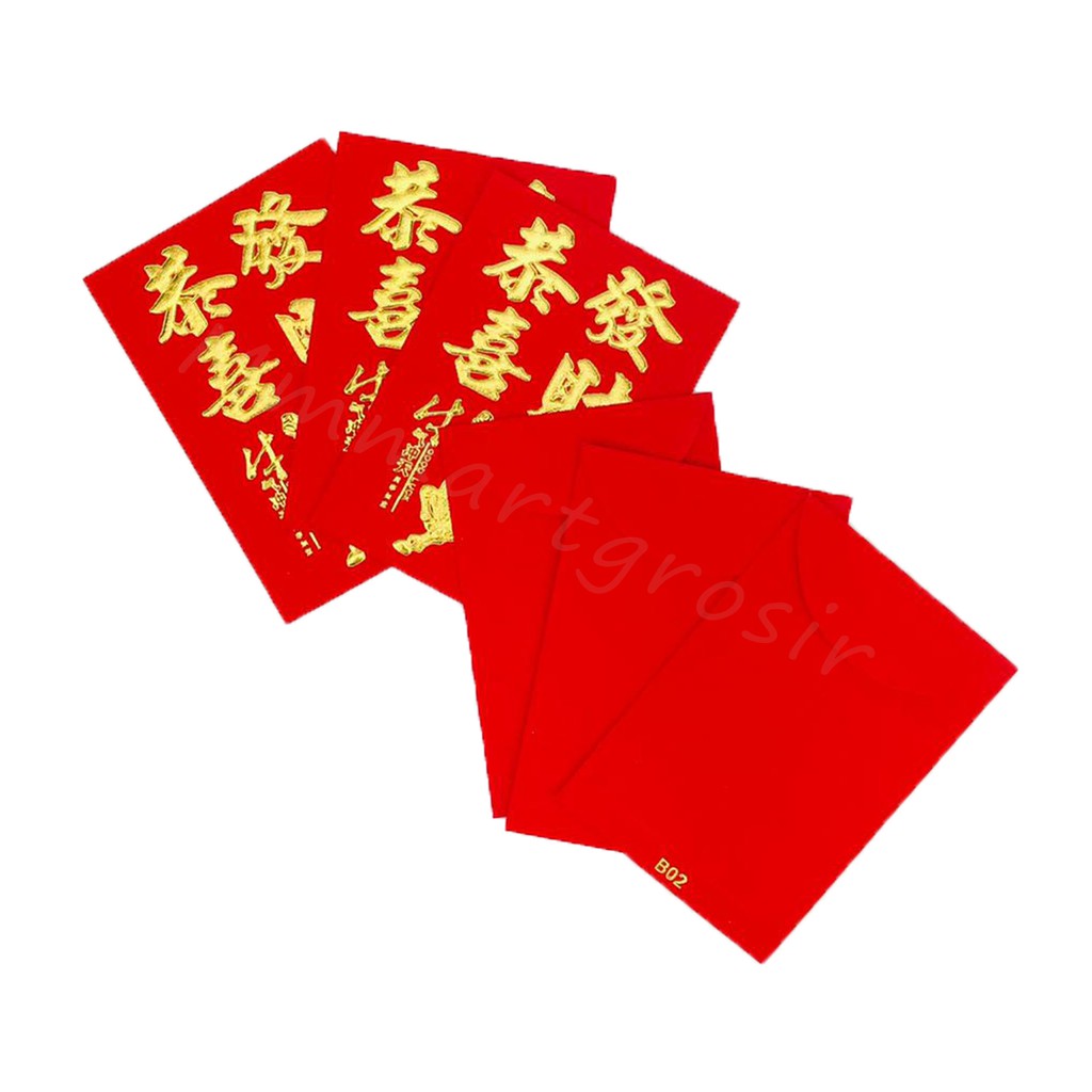 Angpao Imlek / Angpao Fuk FU / Isi 6pcs (12*8cm)