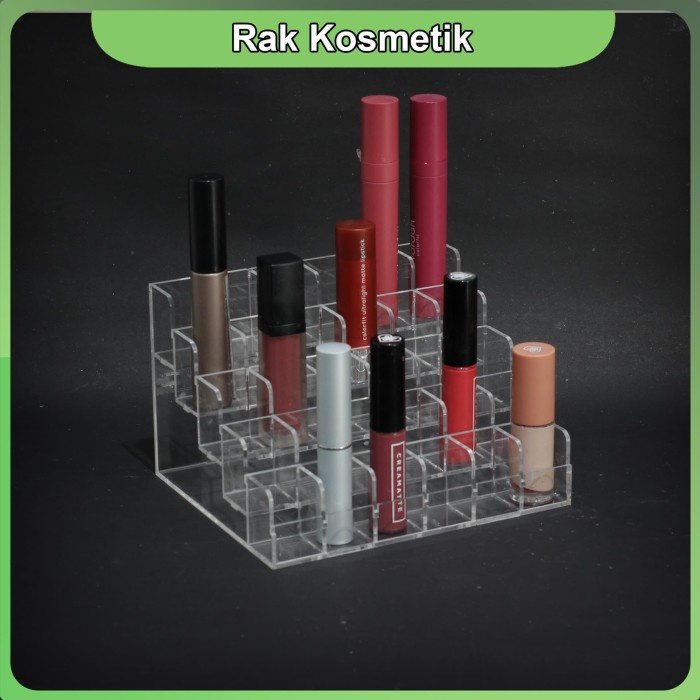 

Murah Rak Kosmetik Lipstik Kutek Akrilik Model Tingkat Isi 30