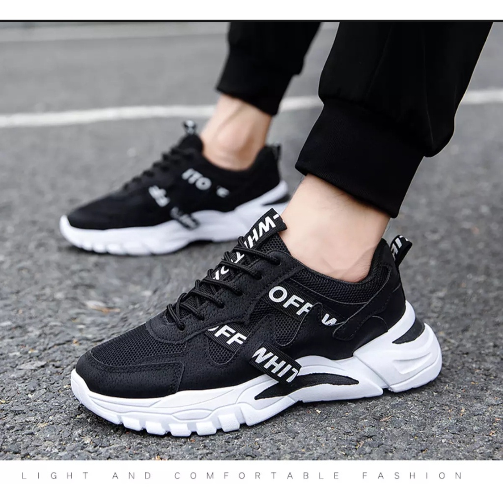 Sepatu Pria Impor Sneakers Olahraga cowok Sepatu Kasual fashion Mesh Low Top Men Sport Shoes murah