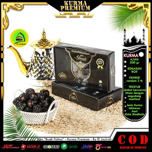 

Kurma Ajwa Grade AA Kemasan Premium 500 gr Kurma Ajwa Madinah Import