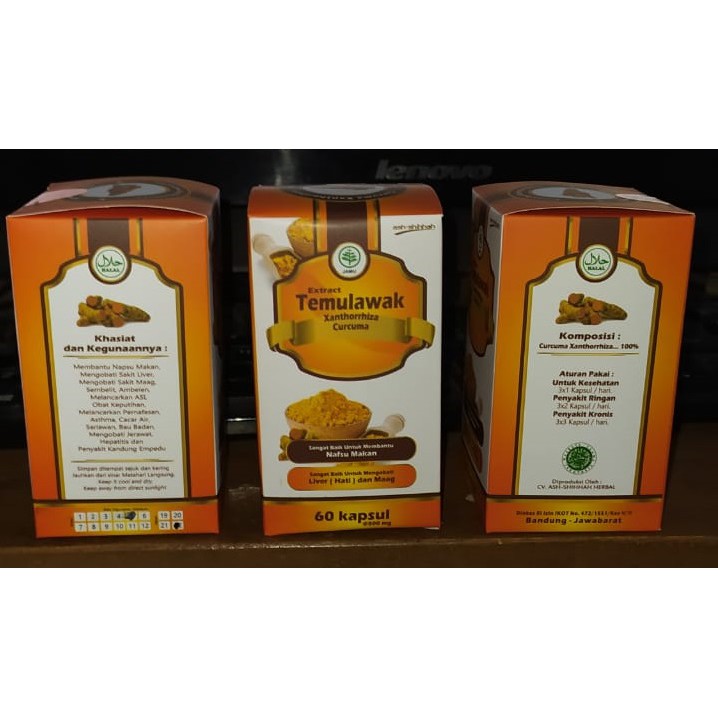 Extract Temulawak Kapsul Obat Herbal Sembelit, Susah BAB, Ambeien, Wasir, Hemorhoid Ampuh &amp; Aman