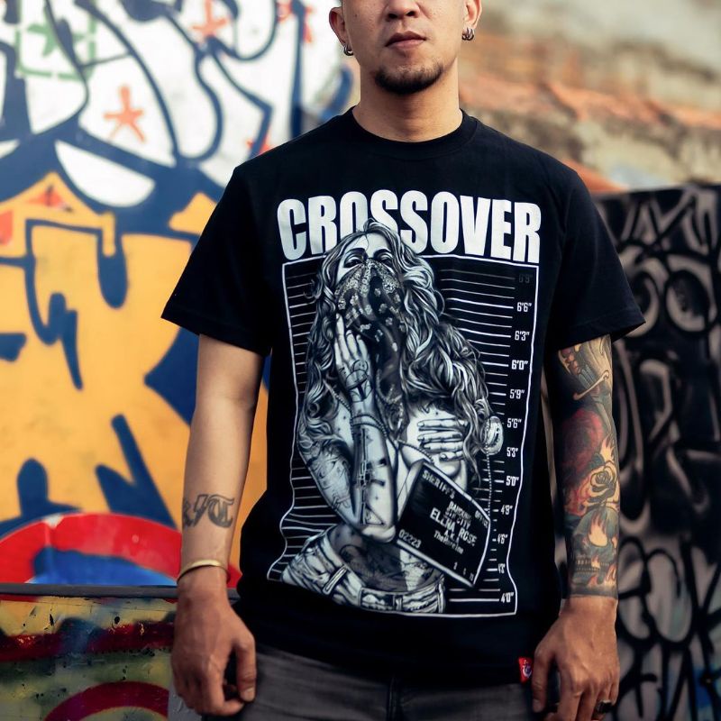 Kaos Original CROSSOVER BDG - MUGSHOT - Bisa Byr Ditempat
