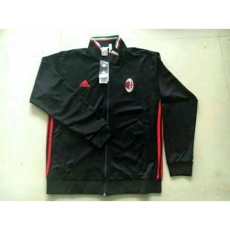 Jaket Bola AC Milan Tracktop Black 2016/2017 grade ori official