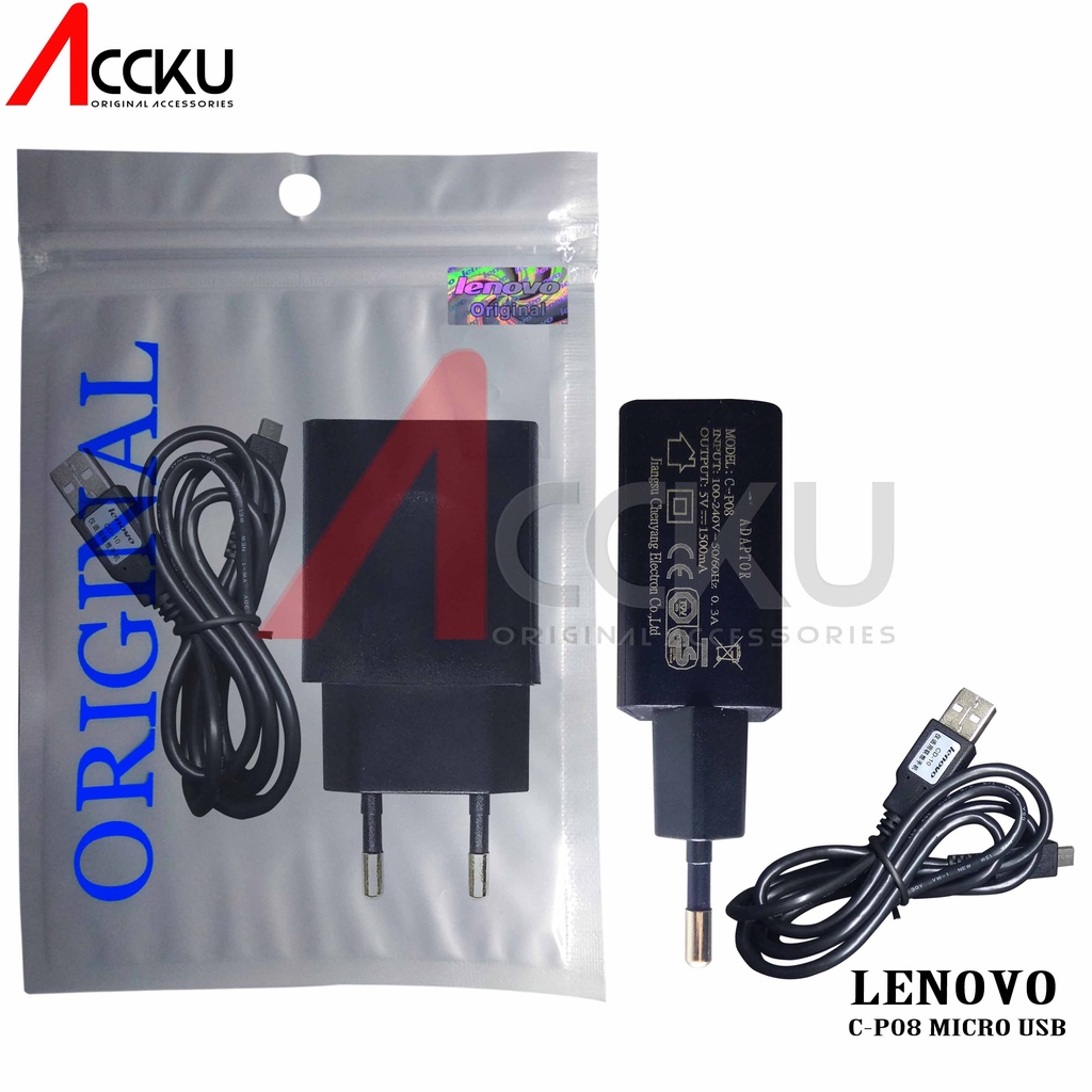 TRAVEL CHARGER LENOVO 1.5A MICRO USB  C-P08 ORIGINAL