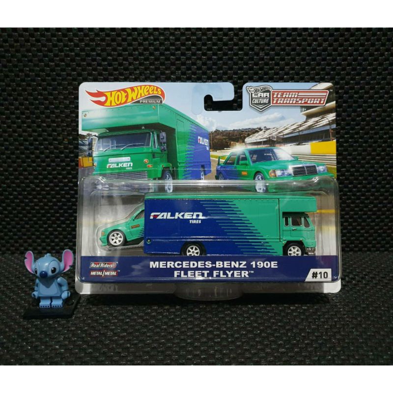 Hot wheels Mercedes Benz 190E Feet Flyer Falken Team Transport