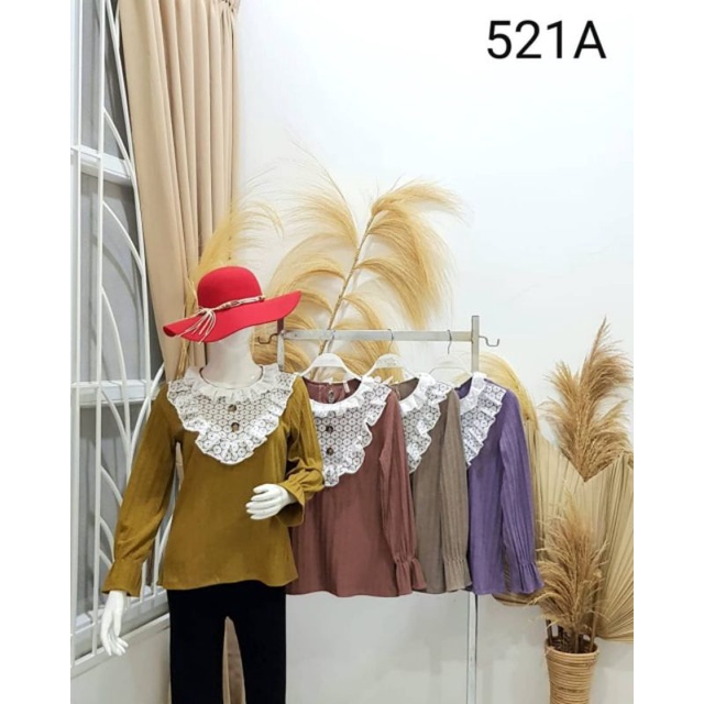 RD FASHION CIRELEA BLOUSE - BLOUSE MUTHIA FIT TO L ATASAN BLOUSE IMPORT RAJUT BROKAT TOP ATASAN WANI