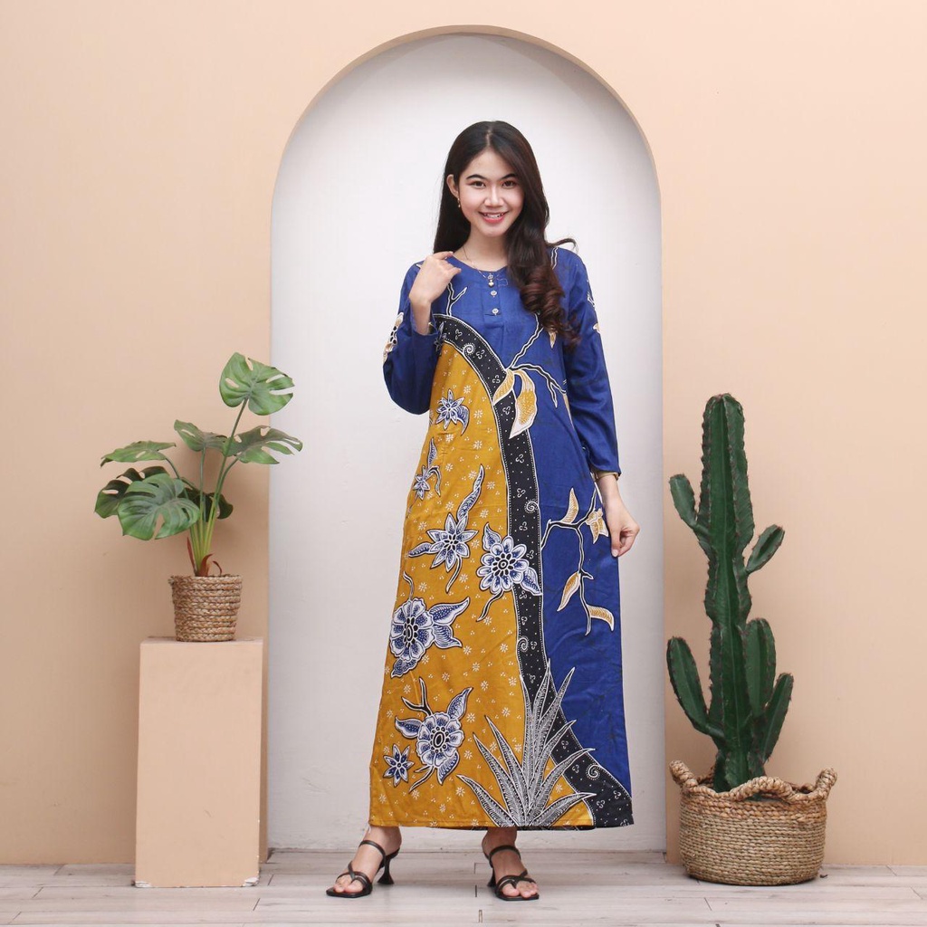 Longdres Batik ARABELLA Daster Panjang Busui Batik Terbaru By GrosirDaster