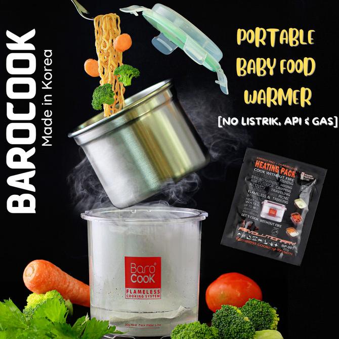 Pemanas Makanan Bayi Portable Barocook BC-001N tanpa Listrik/Api