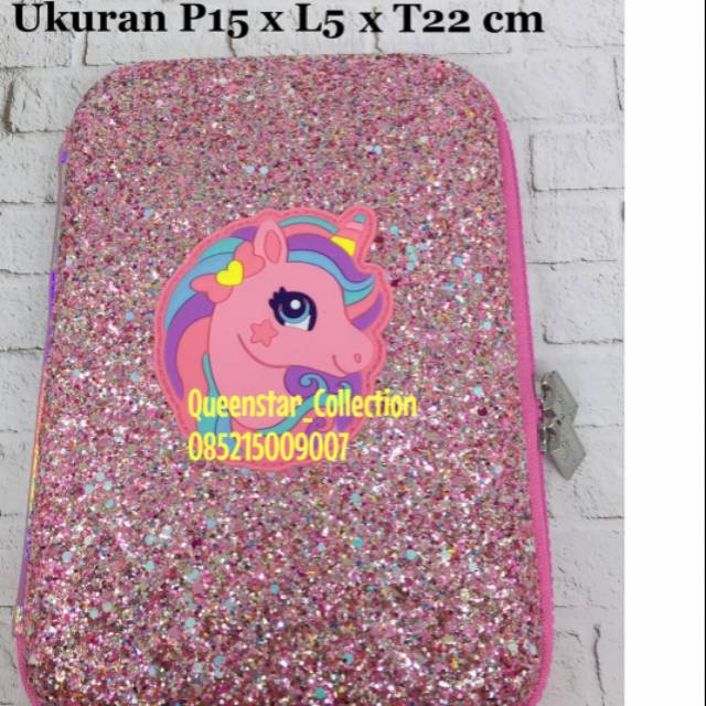

Pensil Case Unicorn Glitter