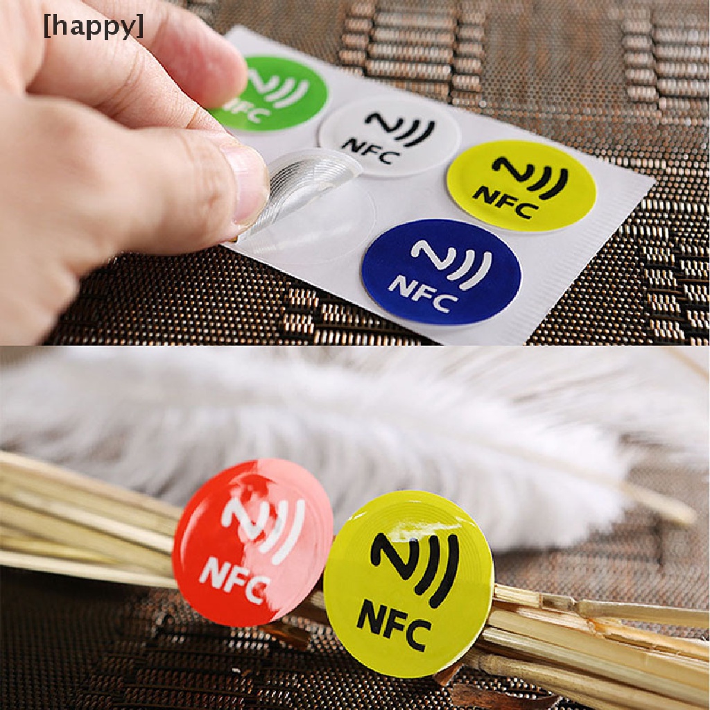 Ha 1pc Stiker Nfc Smart Ntag213 Bahan Pet Anti Air Untuk Semua Jenis Smartphone