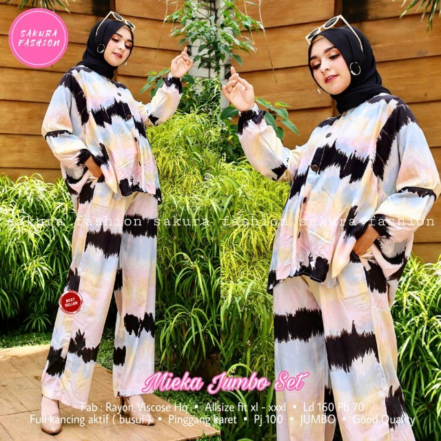 Promo 7.7 Mega Sale Tunik Batik Zipper Depan M L Xl Xxl