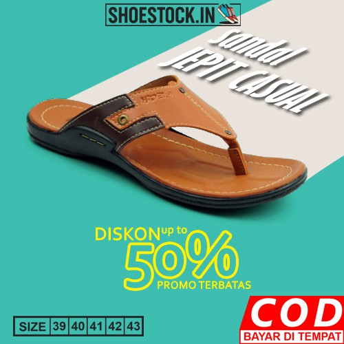 Sandal Kasual Pria CT15 Sendal Jepit Karet Pria Fashion Terbaru Kekinian Casual Lebaran Cowok Laki