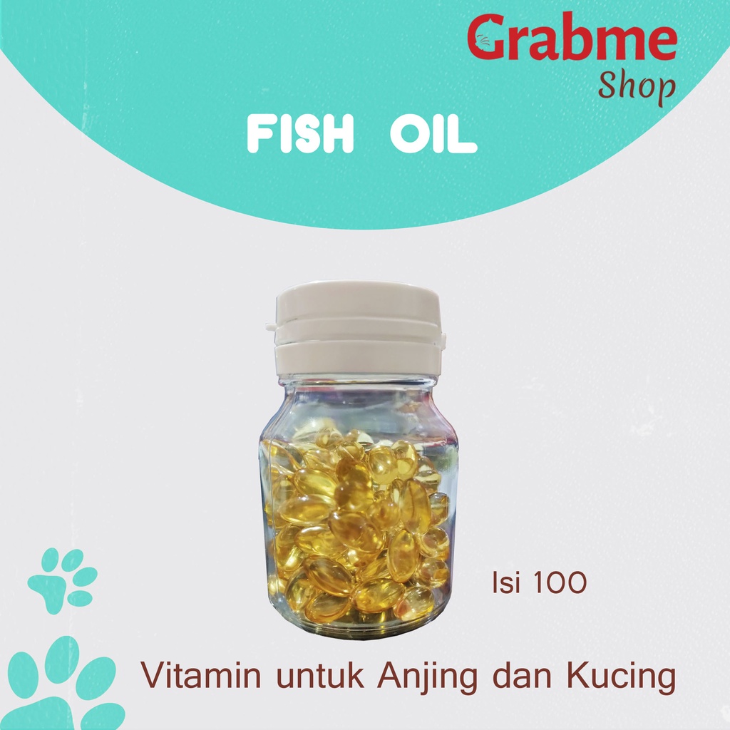 Vitamin untuk Kucing dan Anjing Minyak Ikan / Fish Oil isi 100 pcs