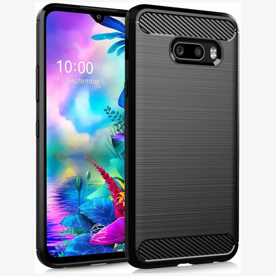CASE LG V50S LG G8X THINQ CASE CARBON RUGGED ARMOR ANTI SHOCKPROOF
