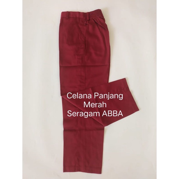 ABBa - Celana Panjang  SD - Warna Merah