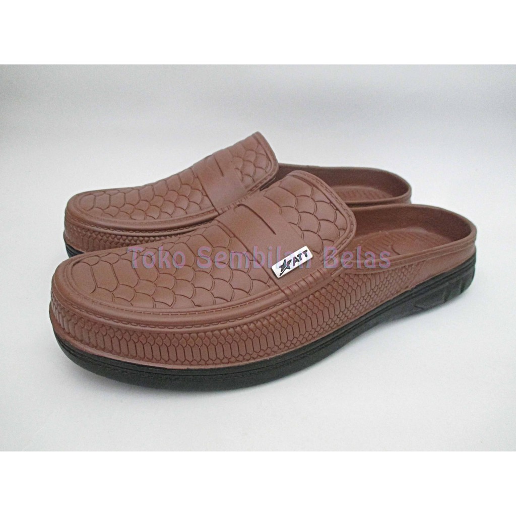 Sepatu Sandal Kulit Karet/Sepatu Karet Slip On/Sepatu Karet Selop Casual/Sandal Selop/Sepatu Sandal/