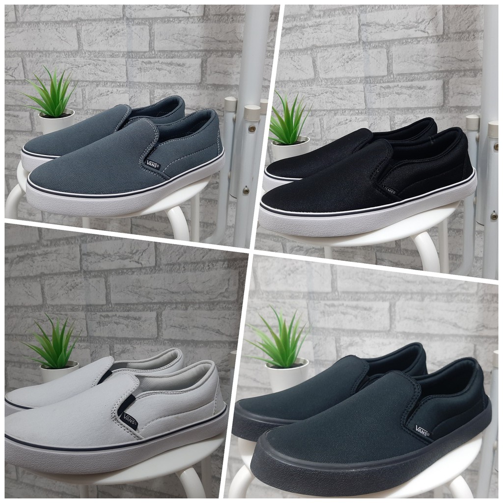 Black white Sepatu Vans_Slip On Checkerboard sepatu Pria Wanita kerja kuliah Termurah traveling