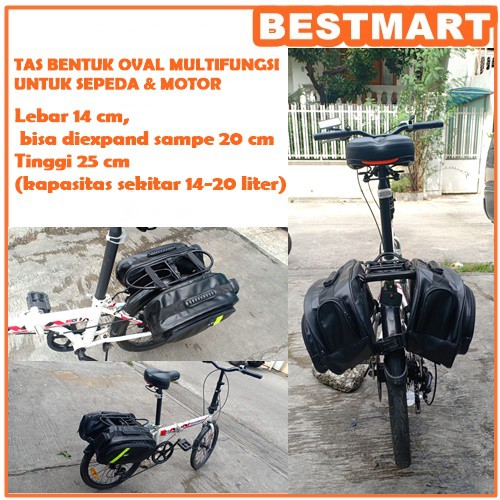 Tas Sepeda Bentuk Oval Multifungsi Dengan Motor