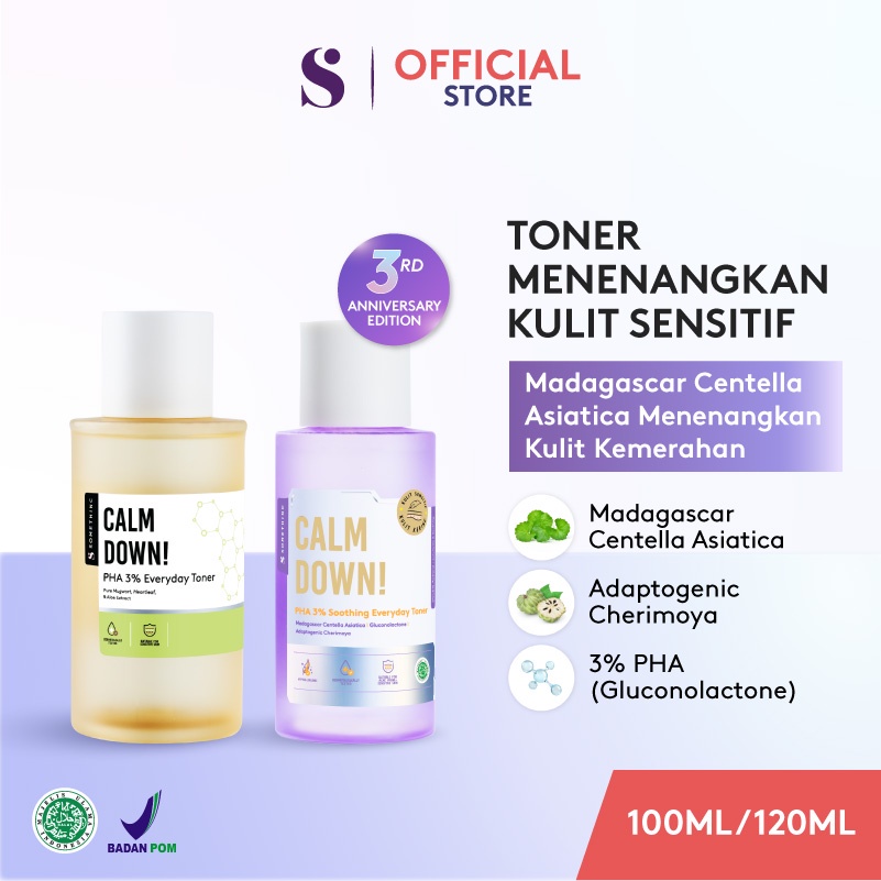 Somethinc Calm Down! PHA 3% Everyday Toner | Somethinc Calm Down! Skinpair R-Cover Ampoule