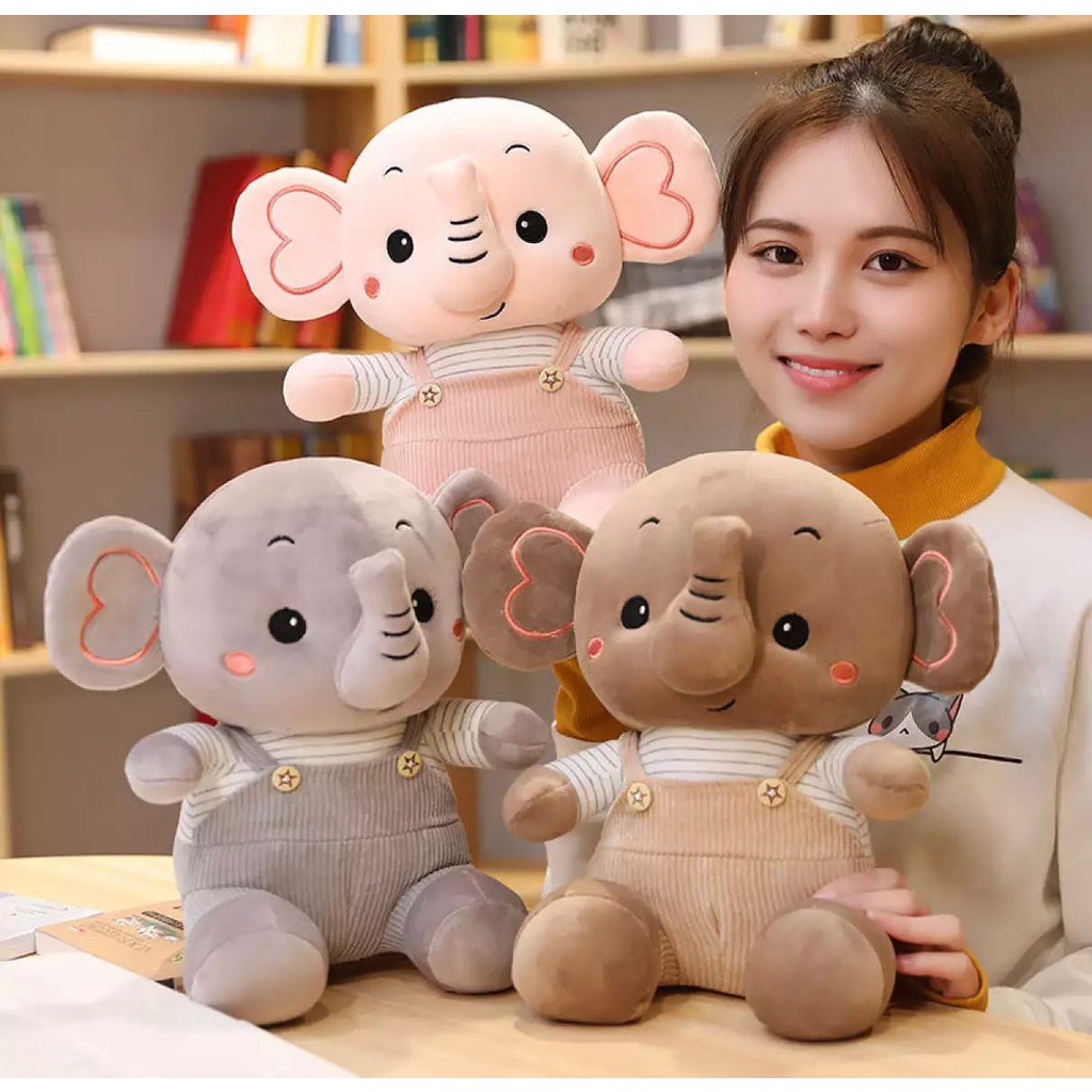 BONEKA GAJAH PAKE BAJU/BONEKA GAJAH IMUT