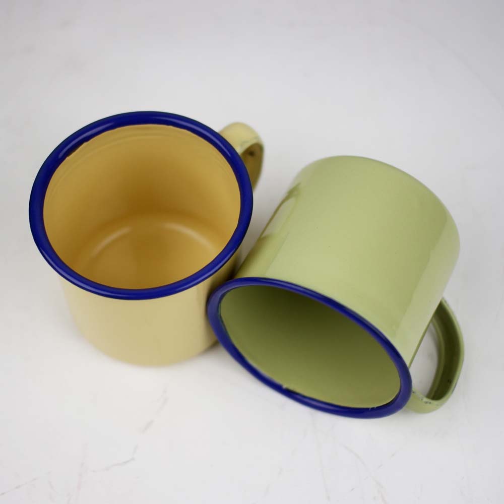 Cangkir kopi mini warna warni / mug jadul mini enamel 8 cm 5007 - isi 1 pcs