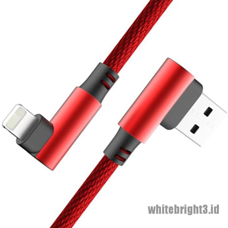 &lt; White3 &gt; Kabel Data / Charger Micro USB / Type C / IOS / Android 90 Derajat Model Kepang