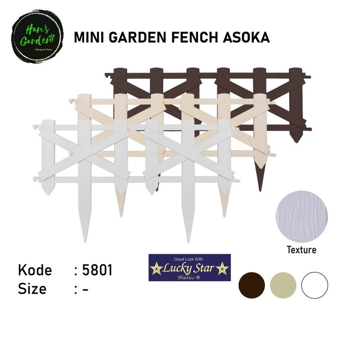 Dekorasi taman mini garden fence pagar taman mini 5801 Lucky star