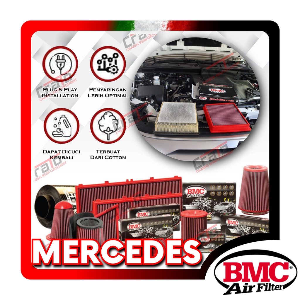Aksesoris Variasi Filter udara BMC italy not KNN K&N FERROX APEX Mercedes Benz Mercy CLS W203 W204 W