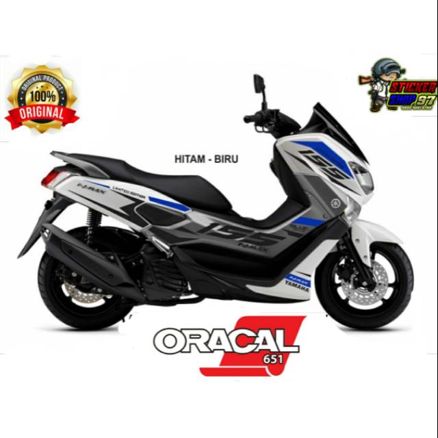 [cod] Stiker nmax putih /cutting nmax putih biru /striping nmax 155 sporty