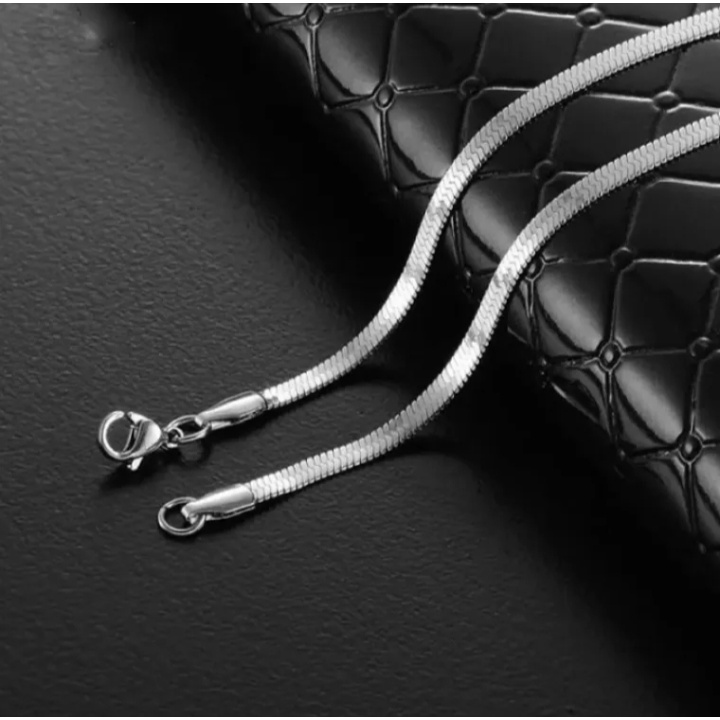 SpringS PROMO/KALUNG TITANIUM GEPENG PRIA WANITA AWET DAN ANTI KARAT