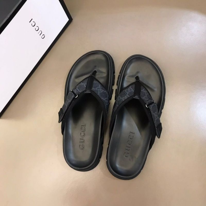 sandal jepit gucci gg gc sendal pria slide slippers cowok flat mirror quality hitam