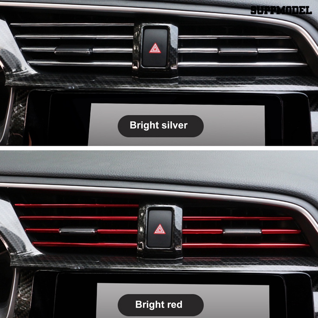 Suppmodel 10Pcs Strip Ventilasi Ac Mobil Universal Bentuk U Bahan PVC Flexible