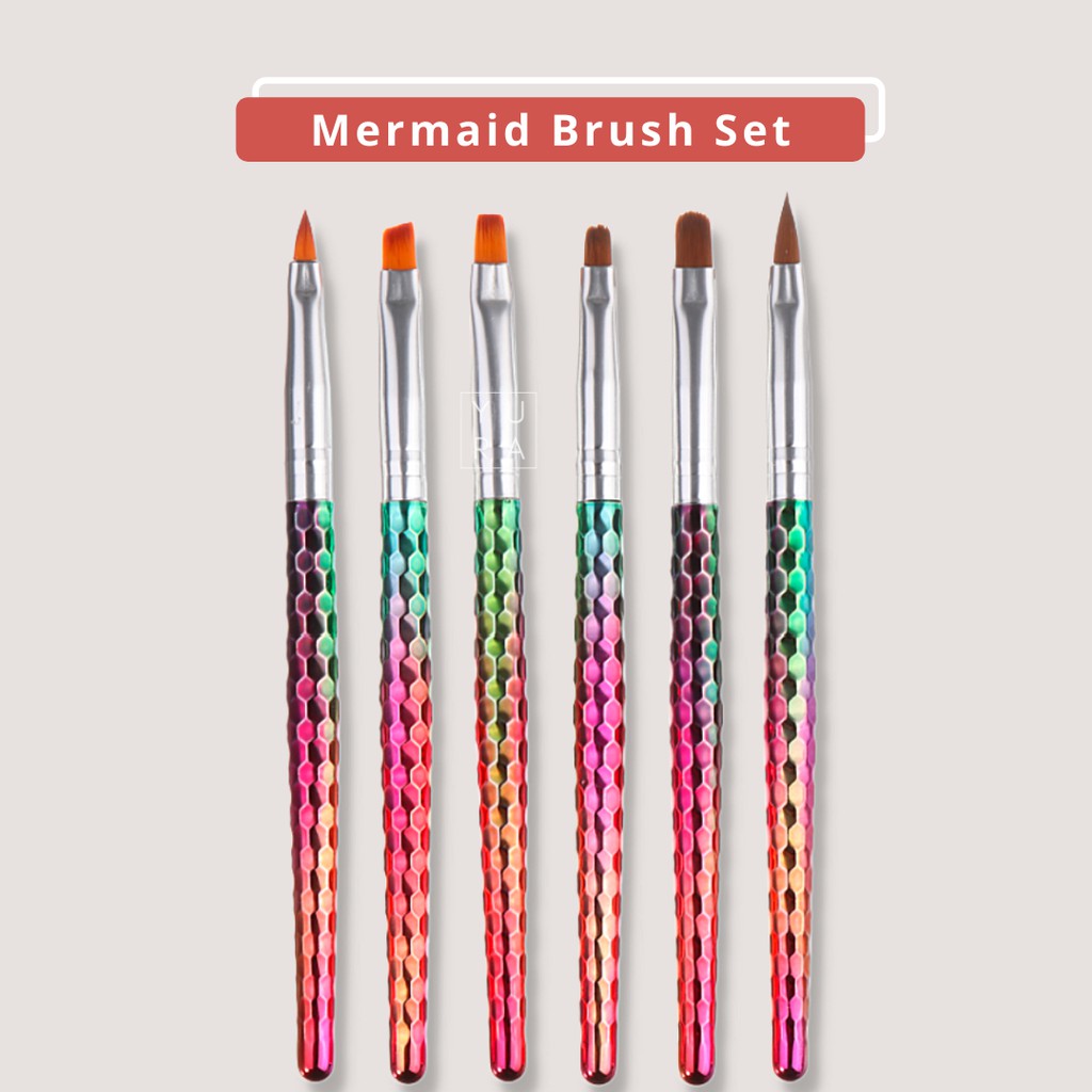 Brush Kuas Kutek Nail Art Mermaid