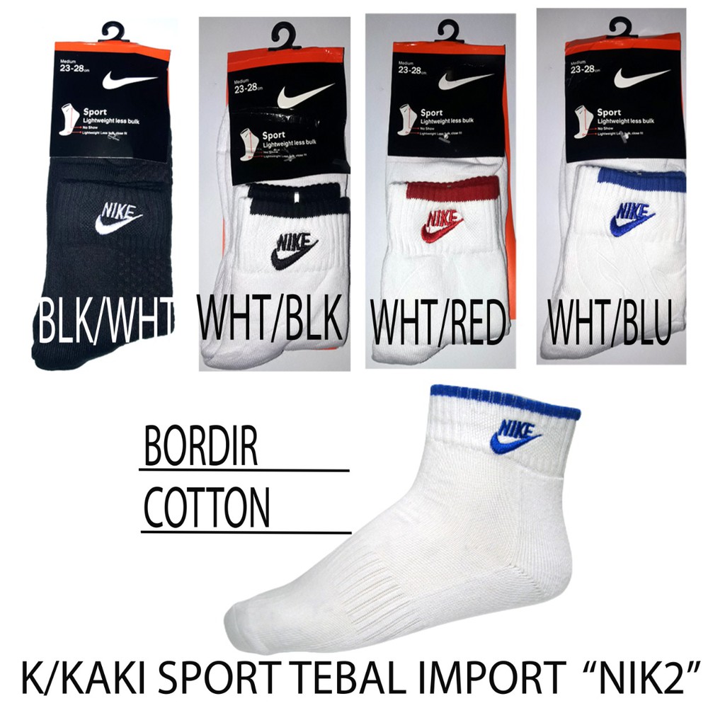 KAOS KAKI SPORT TEBAL IMPORT NIK2, KAOS KAKI PRIA DAN WANITA, KAOS KAKI SEKOLAH,