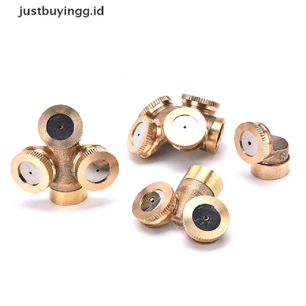 (Justbuyingg.Id) Nozzle Spray Misting Adjustable Bahan Kuningan Untuk Irigasi Taman