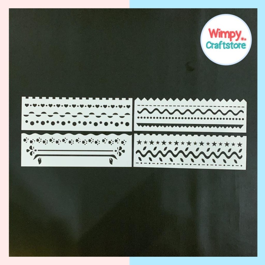 

Wimpy Plastic Stencil Stensil Dekorasi Motif Cetakan Texture Motif 1