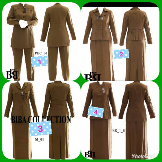 Baju blazer pemda dinas pdh guru pns aceh coklat wanita