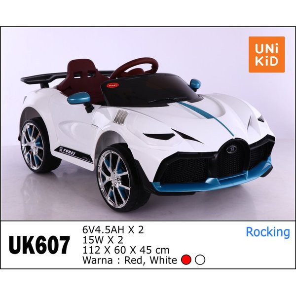 Best Item Mobil Aki Unikid Sport Bugatti UK607 Mainan Mobil Anak Bisa Rocking