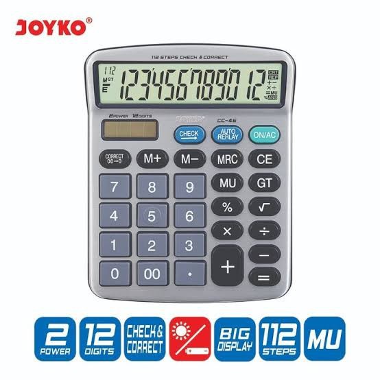 

Kalkulator | Calculator Joyko CC-46 | 12 Digits