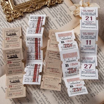 Vintage Ticket Paper for Journal Deco - Ticket Shop Series ( 30sheets)