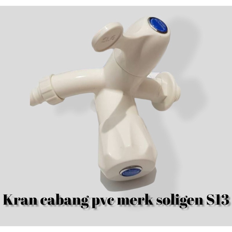 Kran cabang shower pvc Soligen putih s9 s10 s13