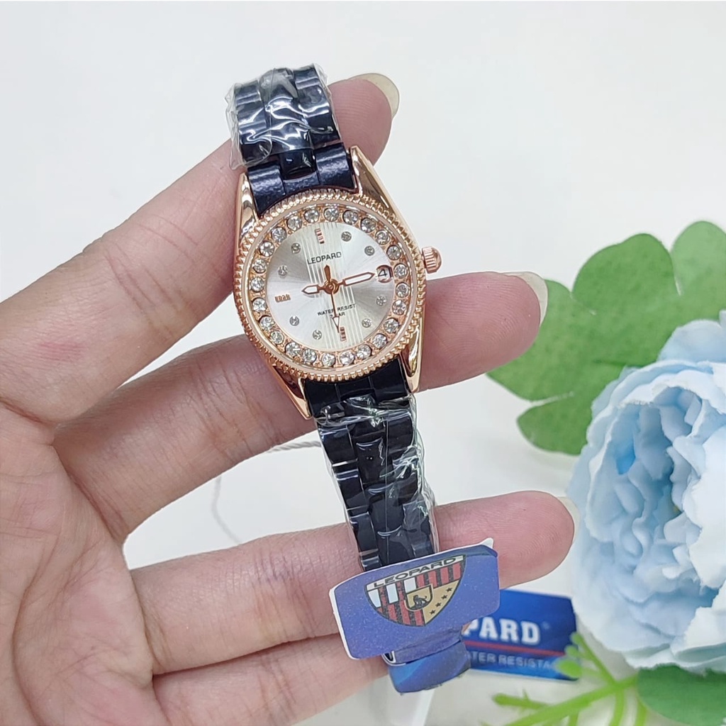 BEST SELLER JAM TANGAN PRIA WANITA LEOPARD X53 TALI RANTAI TANGGAL AKTIF FREE BOX BATERAI CADANGAN || JAM TANGAN FASHION PRIA JAM TANGAN CEWEK MURAH LEOPARD