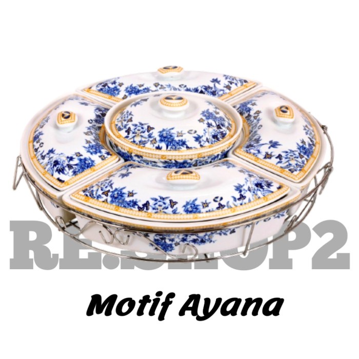 warmer-food- prasmanan keramik wadah saji tempat makan bermotif -food-warmer.