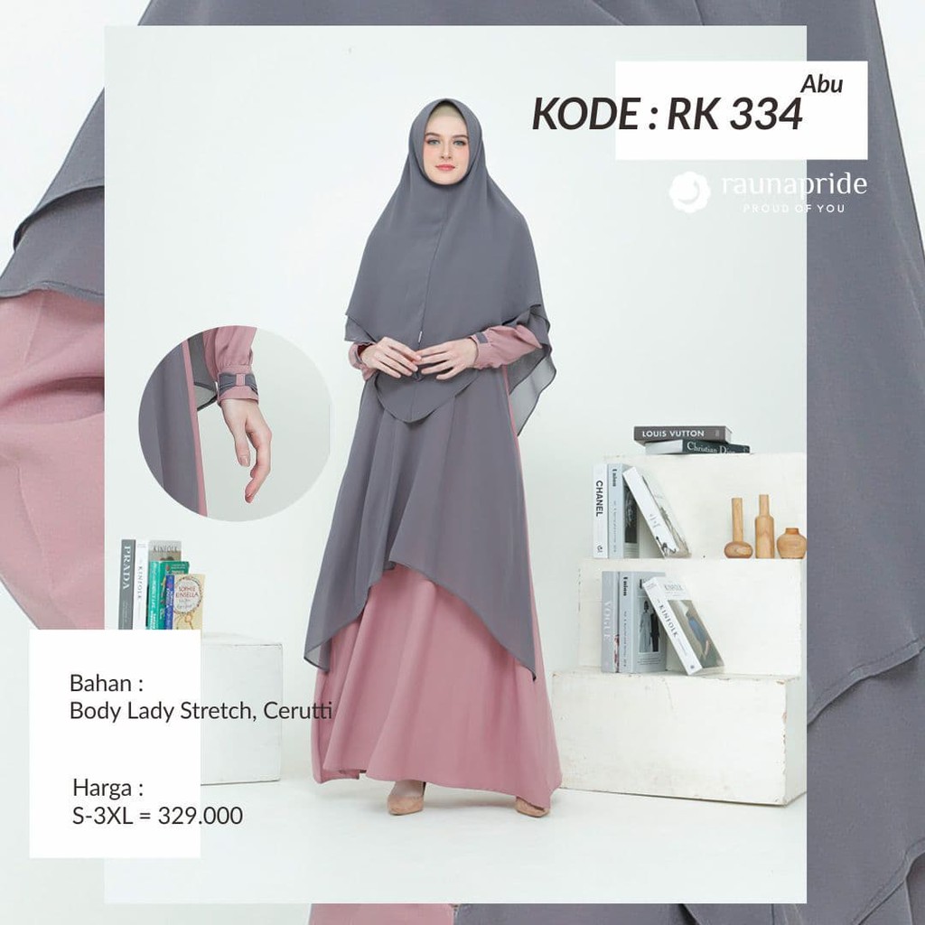 Dress Rauna Terbaru / RK - 333 / 334 / Fashion Muslim