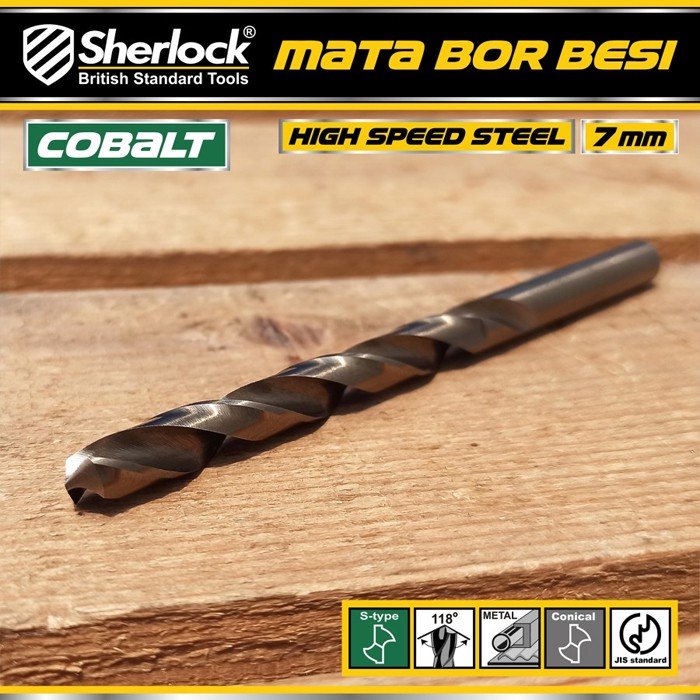 Mata Bor Besi 8 mm / Sherlock JIS Standard High Speed Steel Cobalt (1 Pcs)