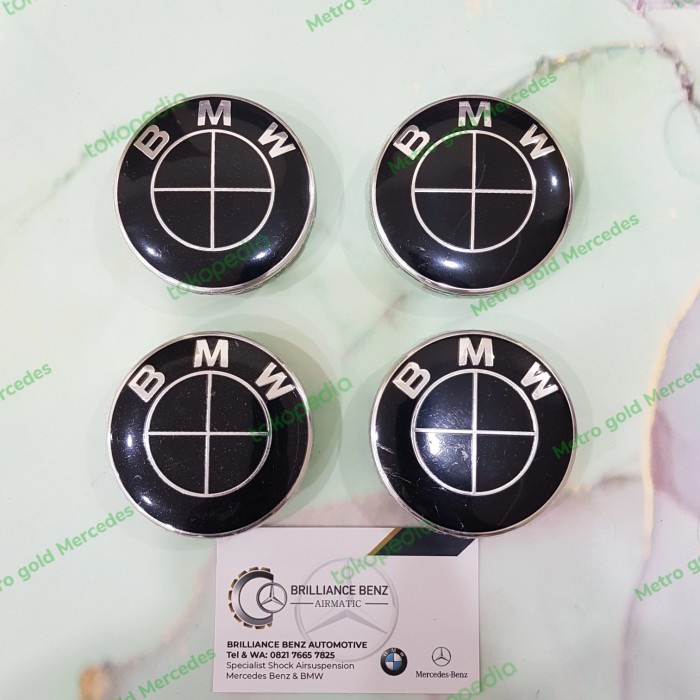 Dop Velg Roda Emblem BMW Original 68MM Hitam BMW Original