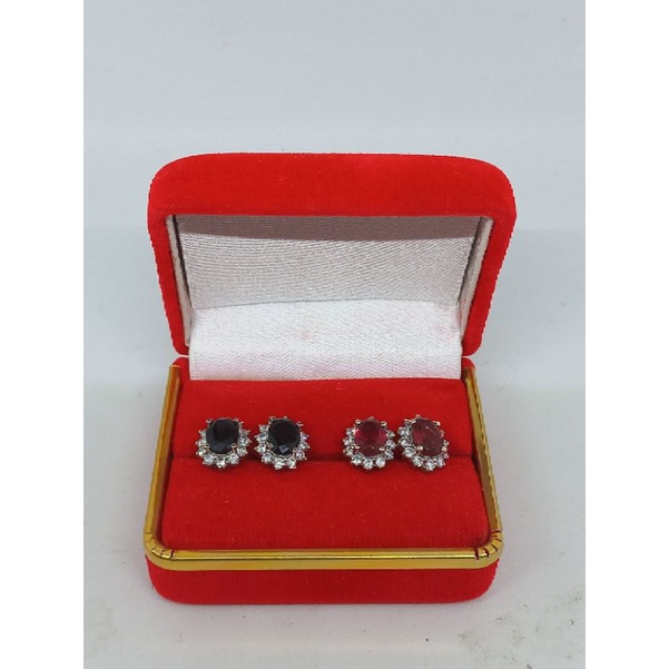 GIWANG PERAK ASLI SILVER 925 LAPIS EMAS/GIWANG LADYDAY VARIASI MATA HITAM/MERAH/GIWANG ASLI SILVER 925/FASHION WANITA