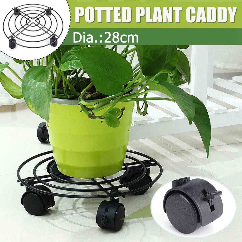 Lanfy Plant Pot Stand Mover with Brake Tray Trolley Gadget Rumah Tangga Braket Alas Tangki Gas