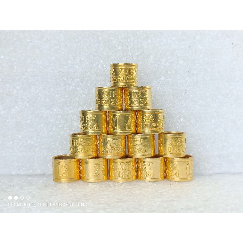 RING UKIR MURAI/MERPATI/PERKUTUT/LOVEBIRD BISA CETAK NAMA/RING UKIR KUNINGAN TIMBUL